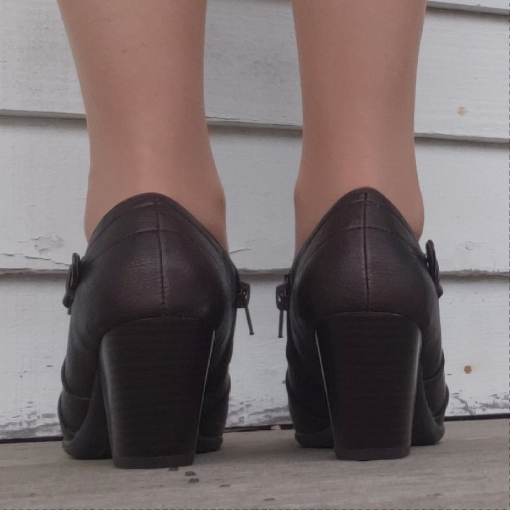 6.5m Womens Canyon River Blues Paige chuncky heel boot shoe brown bronze - Picture 7 of 11